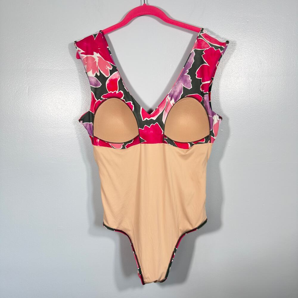 Summersalt 16 The Ruched Backflip Watercolor Petal Olive & Spritz Tummy Control - Picture 6 of 6
